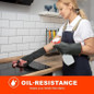 Heavy-Duty Latex Chemical Resistant Gloves - Reusable Long Rubber Dishwashing Gloves With Forearm Protection For Men - Waterproof, Industrial Safety Gear,182 Pair — image 8 of 8