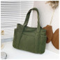 Stylish Corduroy Tote Bag for Women Large Capacity Commuter Shoulder Bag Minimalist Design Crossbody Bag Fashionable and Versatile — image 39 of 61