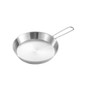 Space Efficient Stainless Steel Frying Pans Nonstick Kitchen Cooking Frypan with Folding Handle Camping Cookware — image 11 of 12