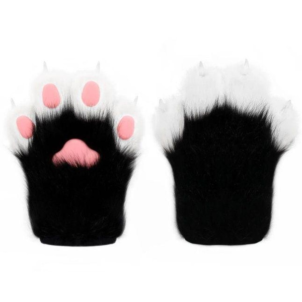 Furry Paw Gloves with Resin Claws - Cosplay Fox Cat Hand Paws for Fursuits — image 1 of 17