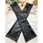 Black Long Fingerless Gloves PU Leathers Punk Gloves Thimb Hole Mittens — image 12 of 12