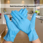 Disposable Gloves Medium, Nitrile And Vinyl Blend Material Gloves, Latex Free, 4 Mil 200 Pc Food Grade Glove For Cleaning, Food Prep, Hair Dye, Tattoo, Blue — image 7 of 9