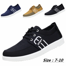 Men Fashion Lace Up Canvas Shoes Male Sneakers Casual Breathable Flat Shoes All-match Leisure Canvas Shoes Sport Shoes Men Student Skateboard Shoes — image 3 of 17