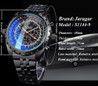 Jaragar 3 Dial Men's Automatic Watch Stainless Steel Mechanical Men's watches Date Week Display Luminous Wristwatch Blue Glass — image 5 of 7