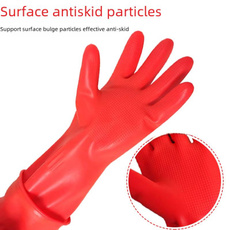 Extra Long & Thick Rubber Gloves for Kitchen - Non-Slip, Waterproof, Durable Household Cleaning Gloves — image 3 of 13