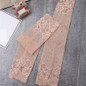 Lace Gloves Sunscreen Long Lace Fingerless Mittens Covered Scar Elastic Sleeve Ladies Driving Gloves — image 9 of 14