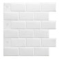 4PCS Home Decor White/Biege/Gray/Light Green/Black 3D Brick Wall Waterproof Self-Adhesive Brick Wall Stickers 3D Tile Wallpapers Bathroom Kitchen Decoration Mosaic Tile Wall Sticker — image 16 of 19