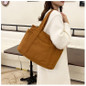 Stylish Corduroy Tote Bag for Women Large Capacity Commuter Shoulder Bag Minimalist Design Crossbody Bag Fashionable and Versatile — image 44 of 61