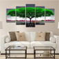 Five Panels Sunset Tree Modern Abstract Red Green Mysterious Wall Art Canvas Posters Prints unframed Wall Pictures Paintings Artwork Posters for Home Living Room Bedroom Decorations — image 8 of 11