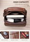 Genuine Leather Messenger Bag - Black, Multi-Compartment, Adjustable Strap, Ideal for Men's Daily Commute, Business, Travel — image 13 of 29