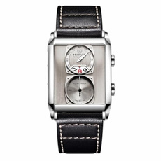 Watches For Men Swiss Mens Watch In Stainless Steel With Leather Strap And Rectangular Sapphire Glass Dial Quartz Movement 50M Waterproof — image 3 of 7