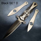 Survival Tactics Fight Combat knife SET Kits , 3-IN-1 One Folding Blade Knife and Two Throwing Knifes , Outdoor Camping First Aid & Survival Kits — image 7 of 9