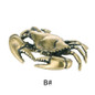 3 Styles Available Brass Crab Small Statue Ornaments Retro Animal Miniatures Figurines Office Desk Decorations Home Decor Crafts — image 11 of 12