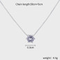 Simple Trendy Crystal Zircon Rhinestone Pendant Necklace For Women Charm White Gold Color Clavicle Chain Necklack WeddingJewelry — image 8 of 8