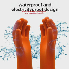 12KV Insulated Gloves for Electrical Work - High Voltage Protection up to 35KV, Durable Rubber for 220V-380V Live Line Operations — image 3 of 24