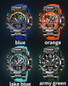 Top Brand Luxury Men Sport Chronograph Watch Dual Display Watches Army Military Watch Multifunction Electronic Watch 5 Bar Waterproof Rubber Watch — image 6 of 23