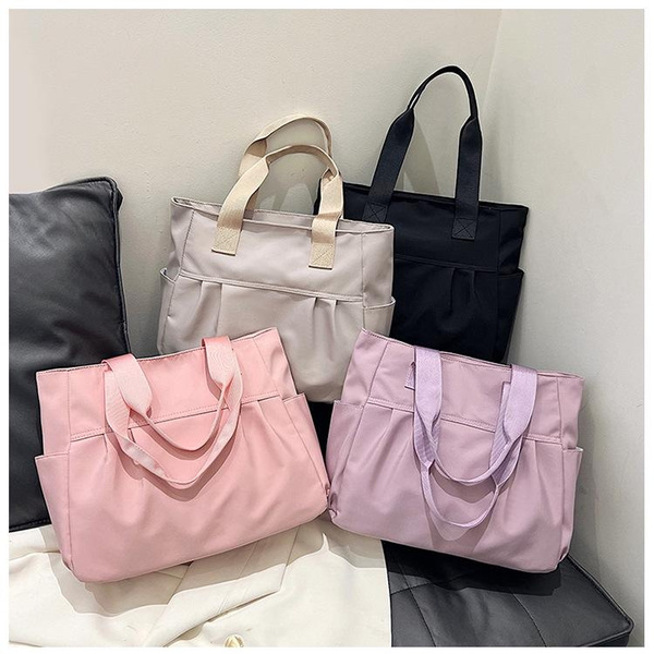 Large Capacity Nylon Tote Bag for Commute, School & Travel, Lightweight Casual Versatile Shoulder Bag — image 1 of 10