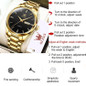 Mens Gold Watches Waterproof Stainless Steel Lightweight Watch With Date Classic Luxury Dress Watch For Men Gold White Blue Green Dial — image 4 of 8
