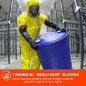 Heavy-Duty Latex Chemical Resistant Gloves - Reusable Long Rubber Dishwashing Gloves With Forearm Protection For Men - Waterproof, Industrial Safety Gear,182 Pair — image 4 of 8