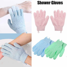 1 Pair Nylon Exfoliating Bath Gloves Double Sided Exfoliating Gloves for Beauty Spa Massage Skin Shower Scrubber Bathing Accessories — image 3 of 11