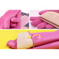 2 Pairs Reusable Waterproof Non-Slip Honeycomb Grip Latex Rubber Gloves With Hang-Dry Hooks/Hanging Loops For Dishwashing Household Cleaning Cooking (Medium) — image 8 of 9