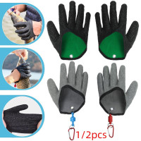 1pc/2pcs NEW Latex Fishing Gloves Fisherman Professional Anti-Slip Catch Fish Gloves Puncture Resistant Gloves for Handling, Catching, Cleaning, Hunting, Fishing Accessories — image 2 of 50