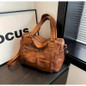 Women'S Large Capacity Genuine Leather Handbag - Elegant Brown Purse with Zipper Closure, Spacious Interior for Work, Travel, Everyday Use - Convertible Crossbody/Handbag/Clutch - Durable & Easy-Clean Design, Leather Purse, Travel Accessory — image 14 of 17