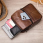 Genuine Leather Messenger Bag - Black, Multi-Compartment, Adjustable Strap, Ideal for Men's Daily Commute, Business, Travel — image 7 of 29