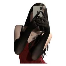 Seamless Sheer Stocking Gloves for Bridal Wedding Anti-Snag Long Transparent Hand Gloves — image 3 of 9