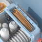 Oversized Kitchen Dish Rack with Drainer and Lid – Utensil and Plate Drying Storage Cabinet — image 7 of 7
