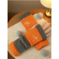 Autumn and winter heart-shaped contrasting color retro warm fashion finger gloves — image 40 of 42