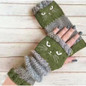 Autumn and winter heart-shaped contrasting color retro warm fashion finger gloves — image 8 of 20