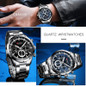 Herr Top Brand Luxury Blue Steel Quartz Chronograph Luxury Men Watch Blue Steel Men'S Watch Blue Dial — image 16 of 22