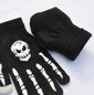 1 Pair Skeleton Gloves Unisex Claw Ghost Bone Knitted Mittens — image 8 of 11
