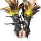 1 pair, Bohemian Gothic faux feather gloves, monochrome lace sequined lace-up hook gloves, Halloween party dress-up wristbands — image 6 of 17