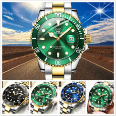 Luxury Business Watches Big Dial Watch Gift Gold Watch for Men Rotatable Bezel Sapphire Glass Stainless Steel Band Sport Quartz Wristwatch Reloj Uhrenbeweger — image 3 of 20