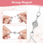 6PCS/12PCS Magnetic Jewelry Clasps with Lobster Clasp, Strong Magnetic Rhinestone Clasps for Jewelry Making Necklace Bracelet Connector and Extender — image 6 of 18