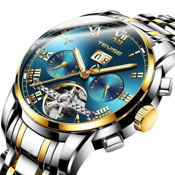 TEVISE Tourbillon Calendar Watch for Men | Classic Mechanical Timepiece with Date Display — image 1 of 17