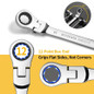 1pc/2pcs Metric Flex-Head Ratcheting Combination Wrench 72 Teeth 12 Point Dual-purpose Rachet Wrench Ended Spanner Hand Tools (6mm-24mm To Choose) — image 8 of 55