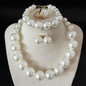 4Pcs/Set Elegant Vintage Pearl Necklace Set Korean Style Women Choker Bridal Wedding Jewelry with Earrings Ring Fashion Accessories — image 40 of 55