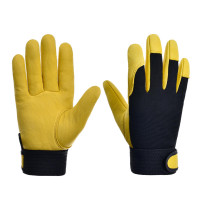 1 Pair Men Work Gloves for Gardening Mechanics Construction Driver Dexterity Breathable Design 4 Sizes for M/L/XL/XXL — image 2 of 10