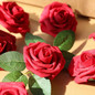 Artificial Flowers 9/25/50pcs Real Looking Cream Fake Roses w/Stem for DIY Wedding Bouquets for Bride Centerpieces Bridal Shower Party Home Room Decorations — image 11 of 20