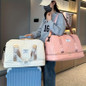 Travel bag Large capacity women's fitness bag Luxury oversized handbag - fashionable and practical compartment design, suitable for travel adventure and fitness activities Lightweight maternity bag storage bag Short business trip luggage bag Independent shoe compartment Lightweight luggage bag, — image 6 of 23