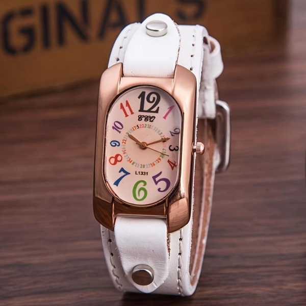 Color scale retro square women's quartz watch — image 1 of 22