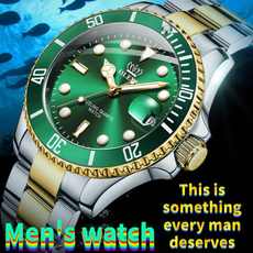 Luxury Business Watches Big Dial Watch Gift Gold Watch for Men Rotatable Bezel Sapphire Glass Stainless Steel Band Sport Quartz Wristwatch Reloj Uhrenbeweger — image 3 of 21