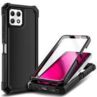 Designed For T-Mobile Revvl 7 Phone Case (Revvl 7 5G), Black | With Screen Protector, Full-Body Shockproof Protective Rugged Impact Resist Bumper Cover — image 2 of 8