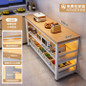 Multifunctional Kitchen Storage Cabinet with Microwave Stand and Cutting Board — image 23 of 58