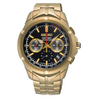 Ssb438 Men'S Coutura Chronograph Quartz Watch  Black Dial Stainless Steel With Light Gold Band 100 Meters Water Resistant — image 2 of 5