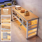 Multifunctional Kitchen Storage Cabinet with Microwave Stand and Cutting Board — image 57 of 58