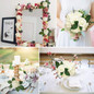 Artificial Flowers 9/25/50pcs Real Looking Cream Fake Roses w/Stem for DIY Wedding Bouquets for Bride Centerpieces Bridal Shower Party Home Room Decorations — image 5 of 20